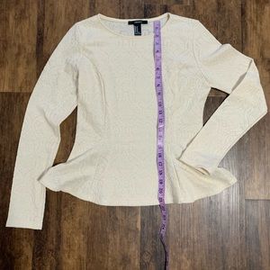 Forever 21 printed ruffle shirt